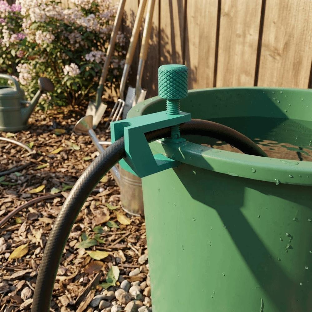 3D Printed Universal Fixing Bracket Lightweight Solid Texture Rainwater Bucket Hose Clip Easy Install Pink