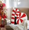 Creative Cushion Christmas Candy Shape Plushie Pillow for Comfort for Home Furnishing Creative Christmas Decoration
