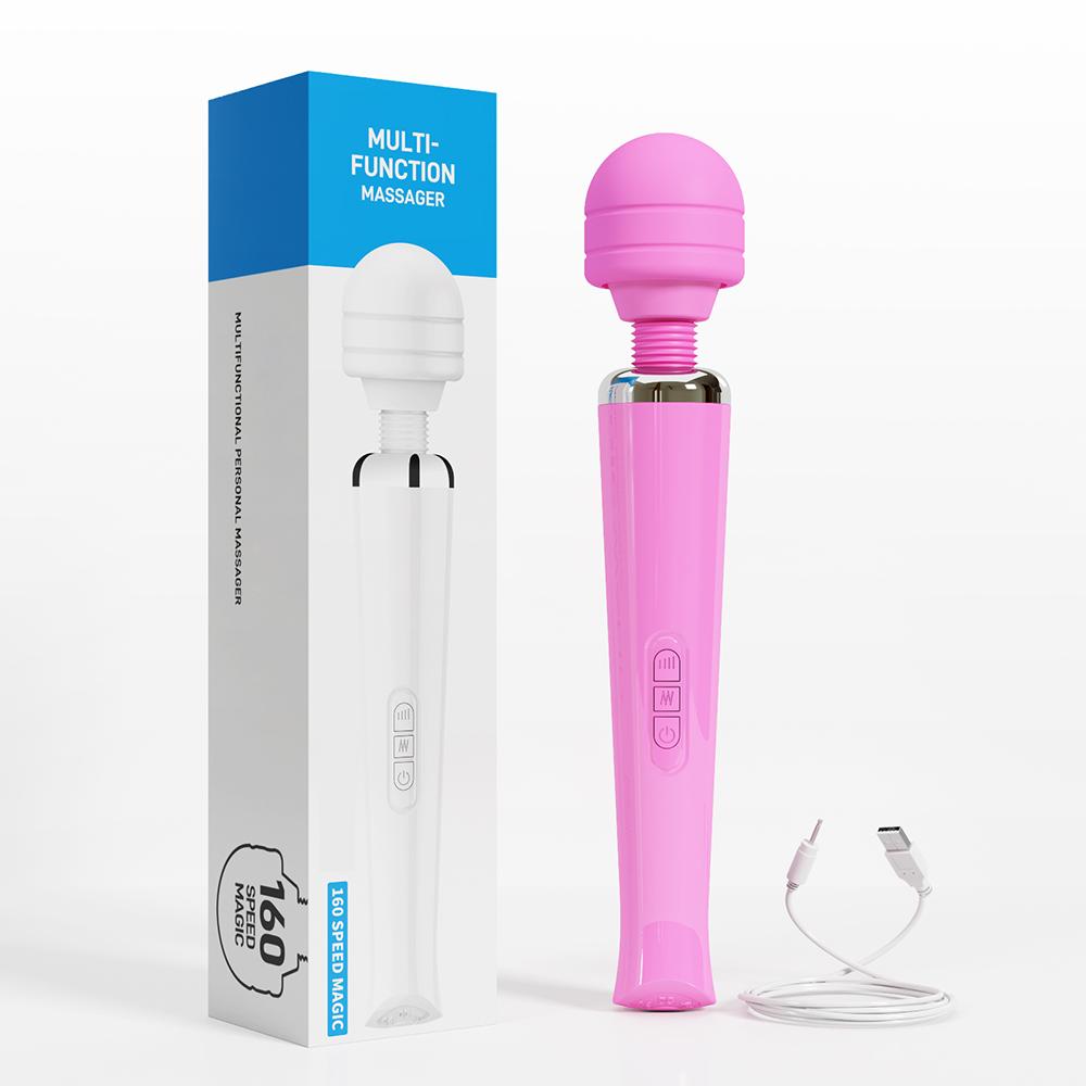 Leistungsstarker Zauberstab-Vibrator für Frauen, großes AV-Körpermassagegerät, G-Punkt-Klitorisstimulator, USB-Aufladung, Sexspielzeug für Erwachsene für Frauen