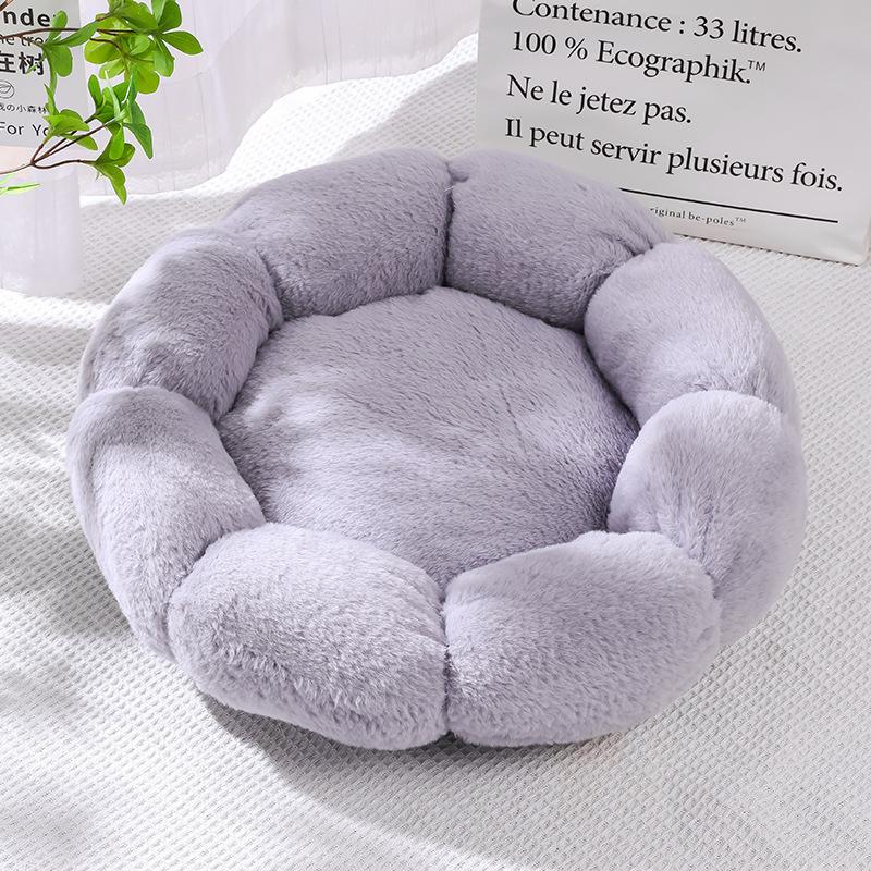 Flower Cat Nest Autumn and Winter Dog Nest Teddy Closed Cat Nest Winter Warm Pet Supplies