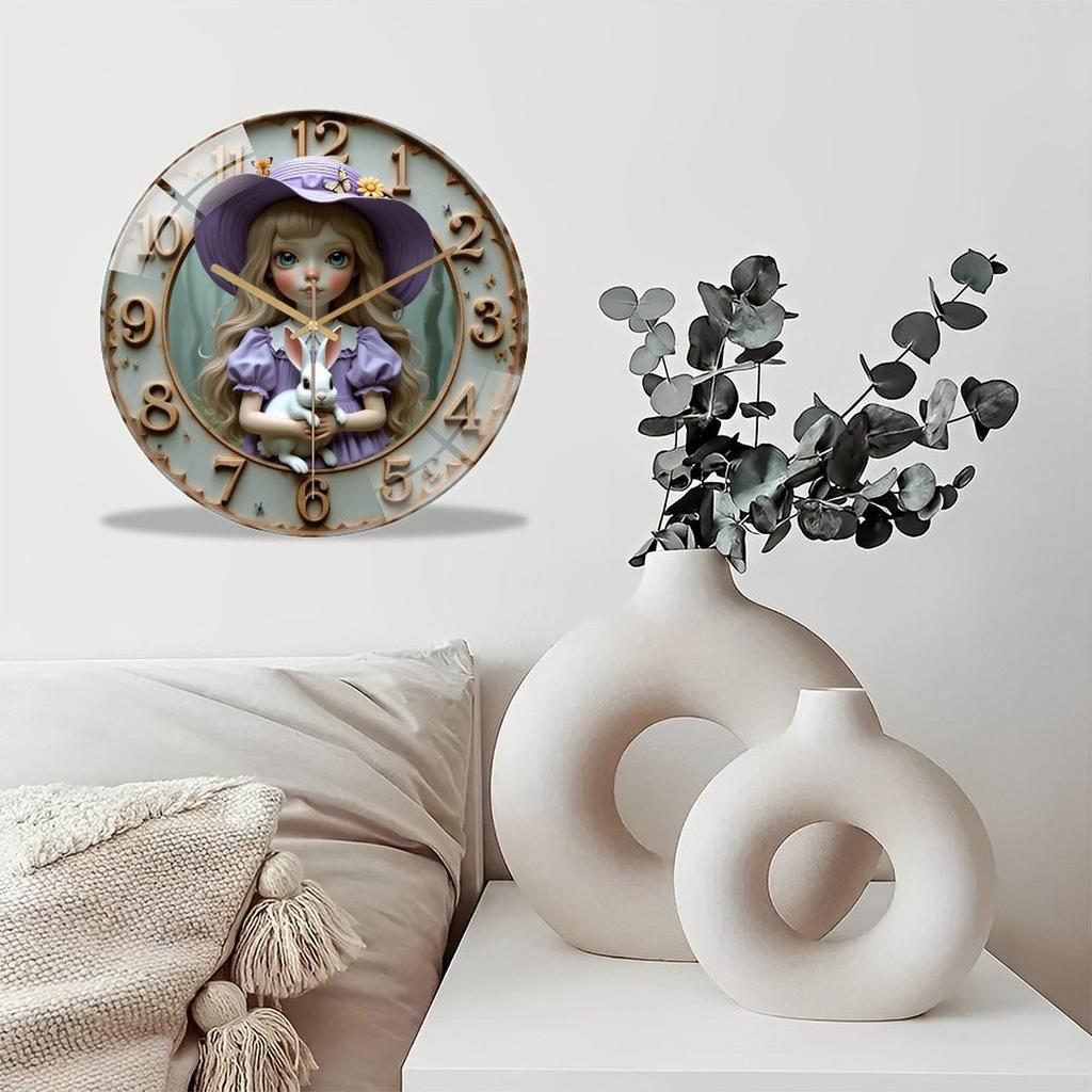 Large 12 Inch Glass Wall Clock Expertly Packaged To Ensure Safe Transportation