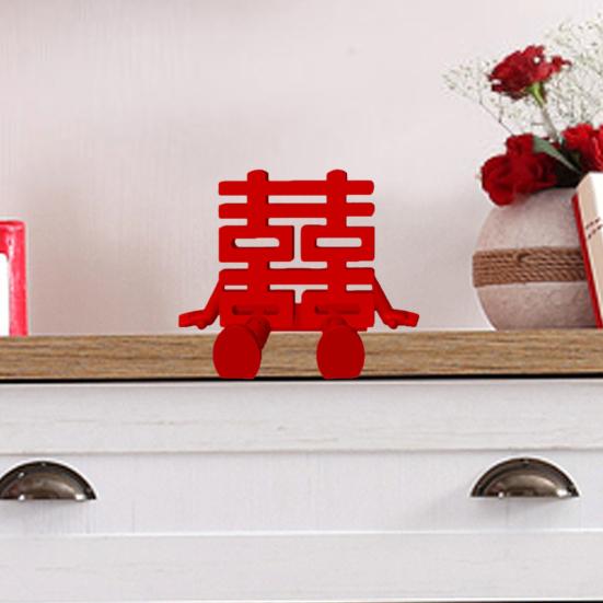 1/2Pcs 3D Printed Xi Character Figurine Red Xi Character Figure with Articulated Legs Movable Joints Double Xi Fidget Toy Decoration Ornament