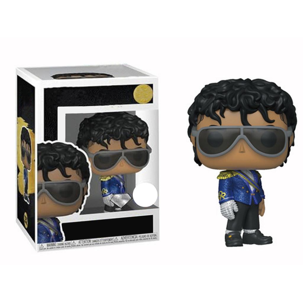 Collectible Pop Vinyl Figure Wearing Detailed Jacket and Sunglasses with Curly Hair and Gloved Hand for Display and Collection