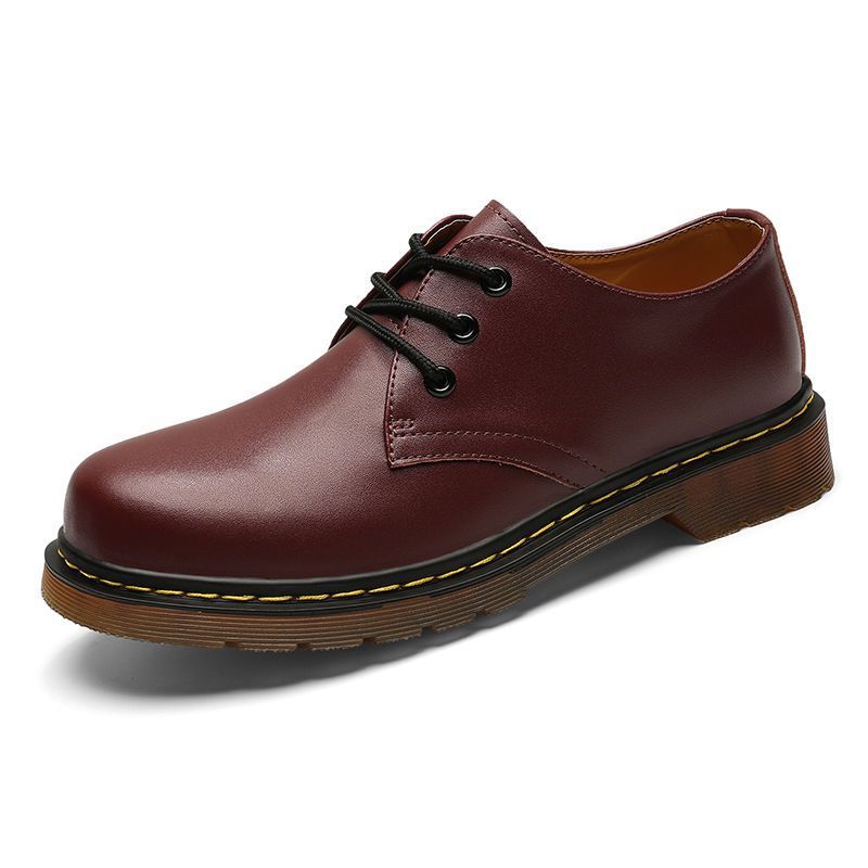 

2025 new leather shoes men s leather trend Korean version tooling shoes retro couple shoes Martin boots men s low-top shoes 38
