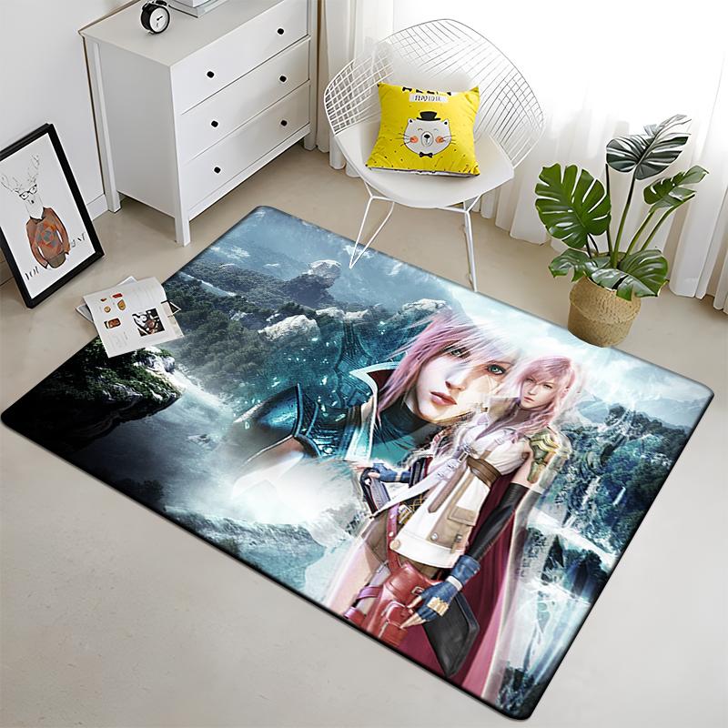 

Килим Final Fantasy Art Printed Вітальня Спальня Дитячі килими М який кухонний килимок Нековзкий фланелевий килим Килимок для підлоги 90x130cm(35x51 in)
