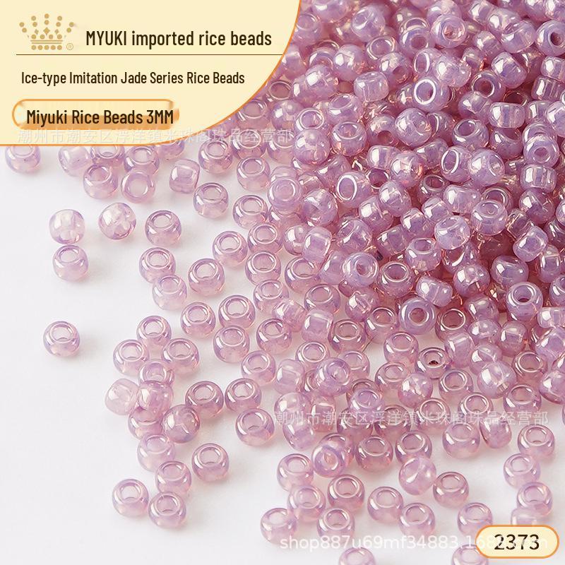 3mm Miyuki Imitation Jade Rice Beads for DIY Jewelry and Bracelets