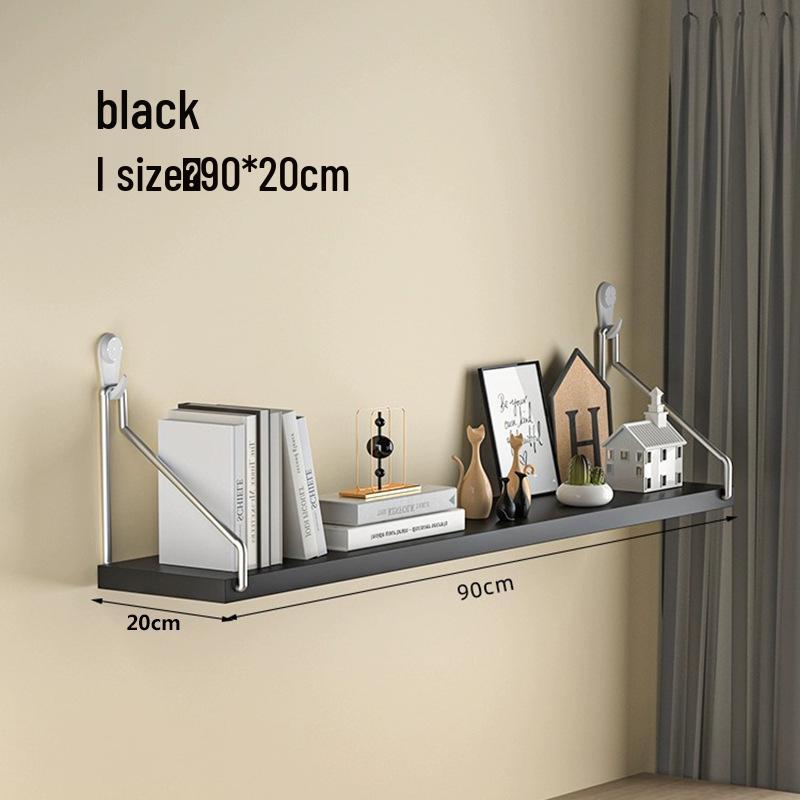 Punch-Free Wrought Iron Wall Shelf - Living Room & Bedroom Decor