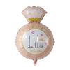 Diamond Ring Balloon Valentine's Day Proposal Balloon Wedding Room Decoration Diamond Ring Aluminum Film  Balloon