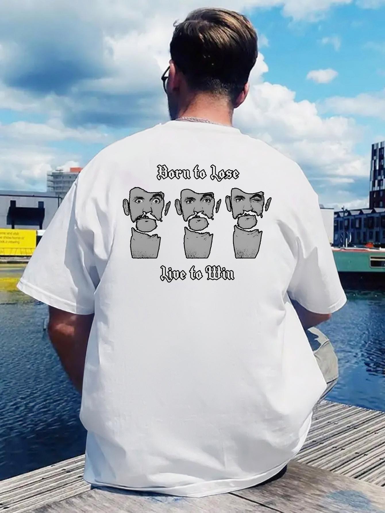 Retro Rock Band Print T-shirt XXXL