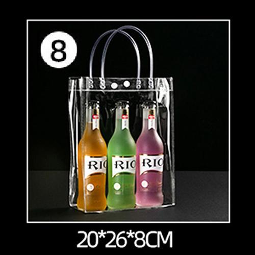 1PC Clear Tote Bag Transparent Shopping Bags Shoulder Handbag PVC Waterproof Storage Bag for Gift Cosmetic Plastic Bags 18 Sizes