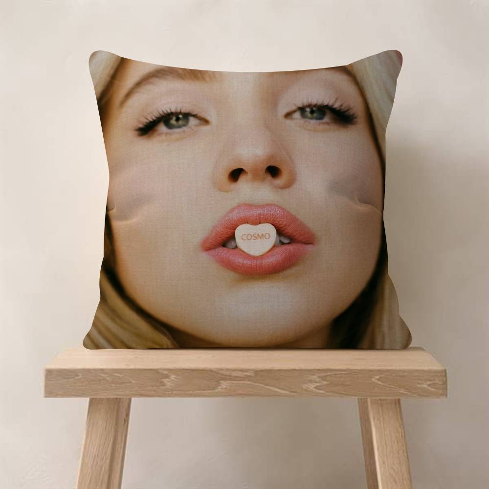Actor Sydney Sweeney  Cushion Cover Inches Farmhouse Decor Home Throw Pillow Covers for Couch Decorations
