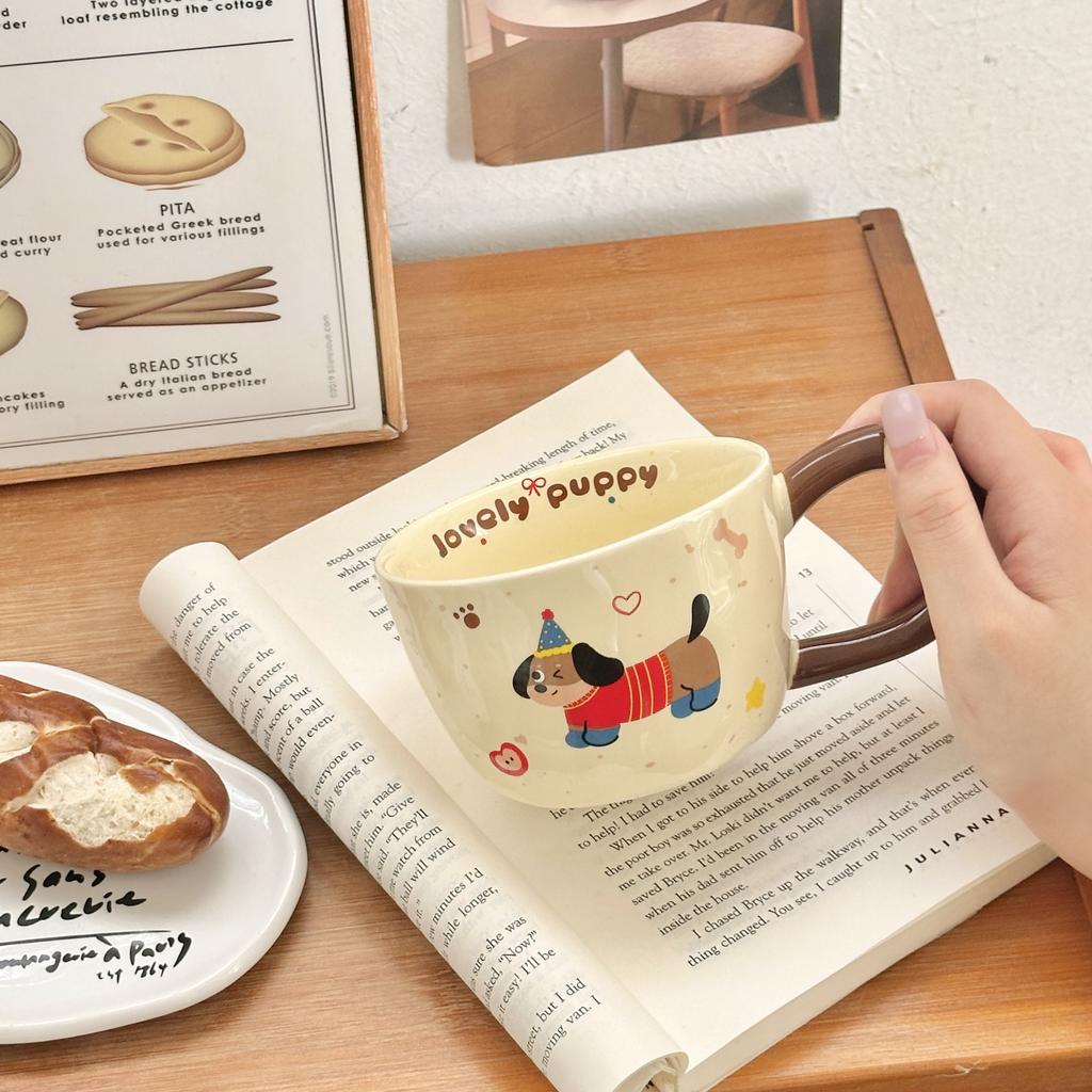 Cute Dachshund Dog Mug Office Home Breakfast Cup Couple Gift Creative High Value Ceramic Water Cup