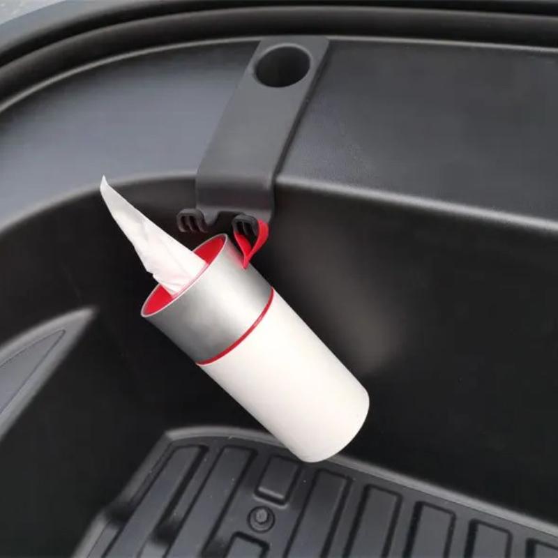 Car Interior Hanging Decor - High-end Cylinder Metal Tissue Box, Aluminum Alloy Tissue Holder, Accessories