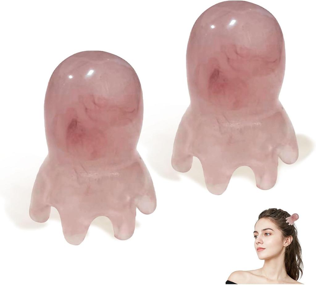 Resin Octopus Massage Comb Head Meridian Scraping Scalp Massage Brush Acupuncture SPA GuaSha Massage Comb Fatigue Relief Massage