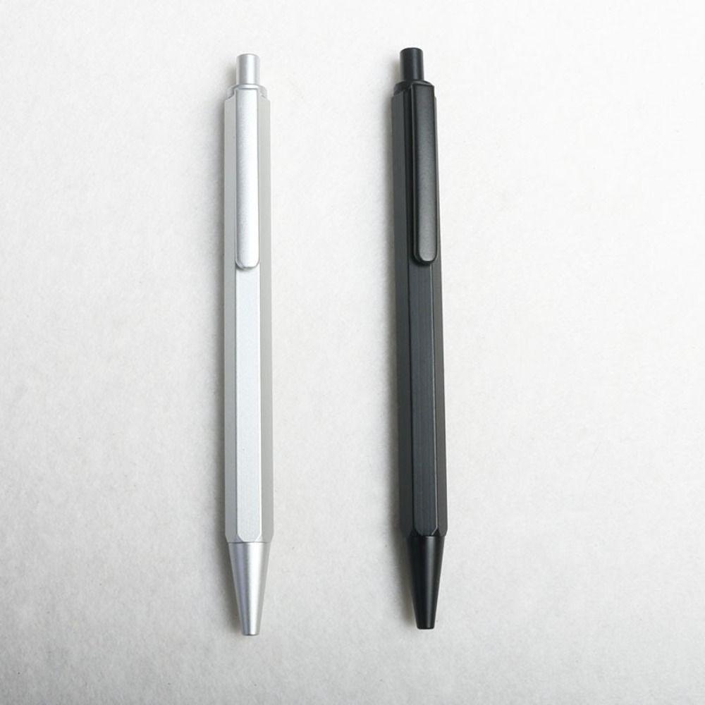 All Metal Ballpoint Pen Press Type Writing Pen Refillable Executive Pen  School Office