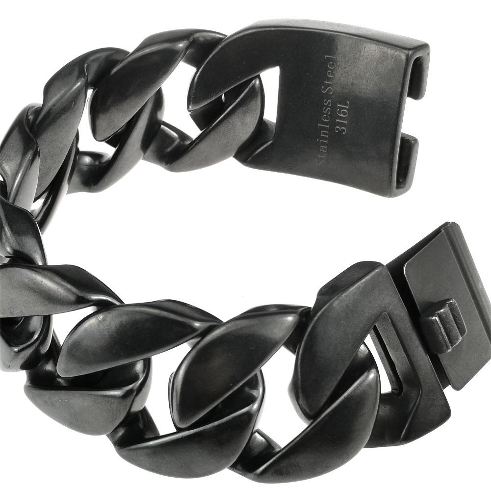 32mm Width Bling Massive 316L Stainless Steel Retro Hip Hop Bracelet Designer Chrams