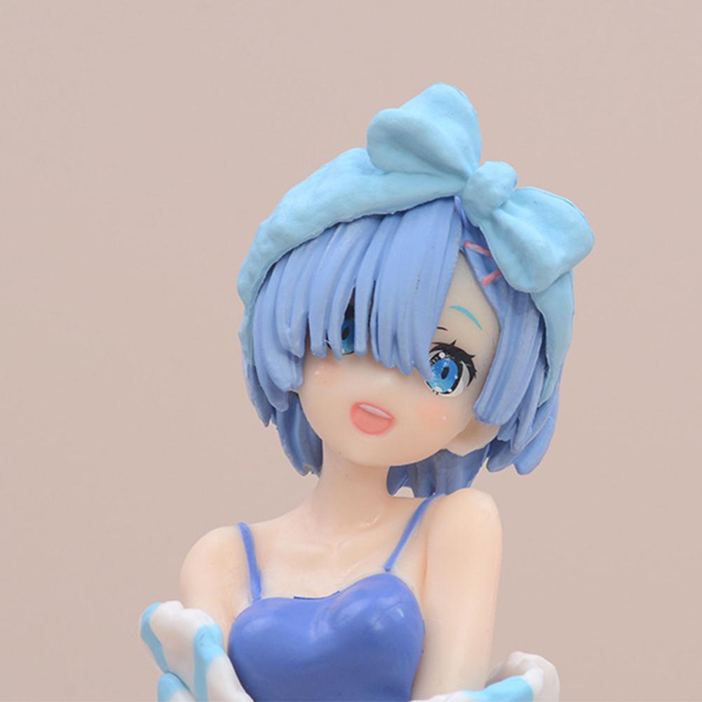 RE:0 Anime Figure Ram And Rem Pajamas Instant Noodles Press Ram Action Figure Rem Figurine PVC Collectibles Statue Gifts 15.5cm