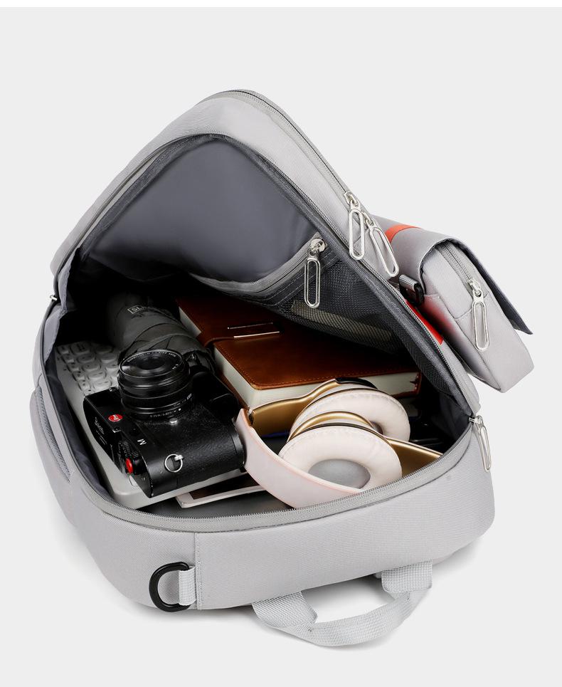 Versatile Water-Resistant Leather Travel Backpack with Large Capacity and Laptop Compartment