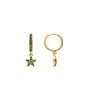 Luxenter Earrings with Emerald Zircon 18k Gold Finish - Elinia