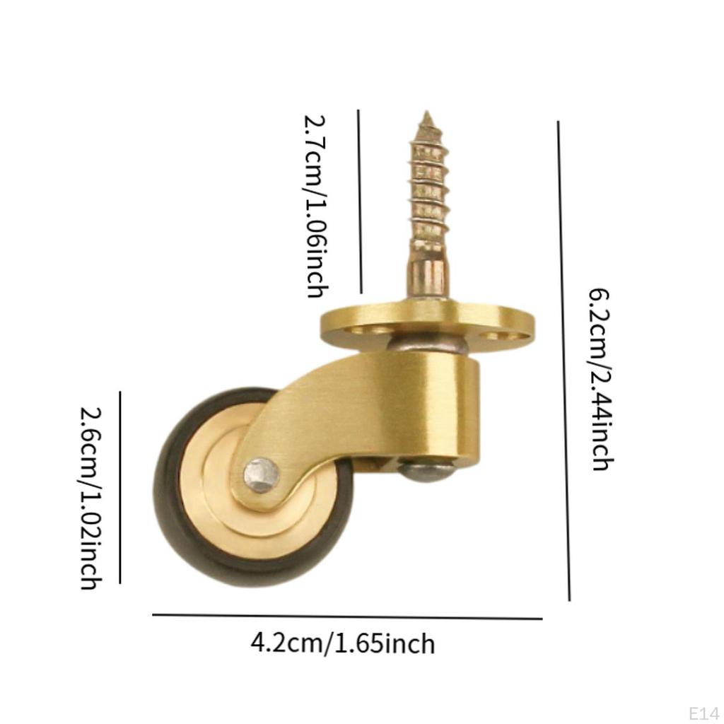Heavy Duty Swivel Caster Furniture Brass Wheels