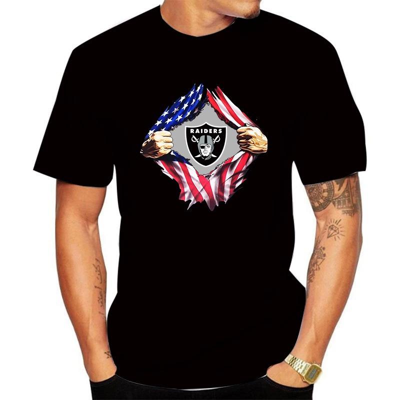 Football T Shirt Men Cotton Print American Flag Crack Graphic Short Sleeve Tees NFL Team Fan Casual Sports Tops Summer O-Neck Daily Wear Shirts