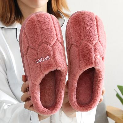 Cotton Slippers Autumn and Winter Indoor Home Soft Bottom Non-slip Velvet Warm Slippers Couple Simple Cotton Drag