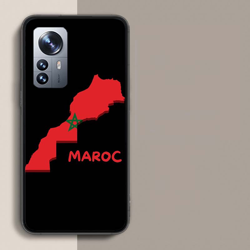 Morocco Flag Soccer Phone Case For Xiaomi Mi 13 12T Poco F7 Pro 14 Ultra 15 Pro 12X 12 9 8 Lite 5G 11T 11i 10 10T Pro Capa Co