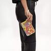 Coach Corner Zip Wristlet 16 Floral Print Leather Clutch Women clutch Silver Ivory Multicolor CR946-SVIO