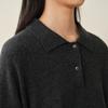 LESS Polo Collar Mid-Sleeve Cashmere Pullover