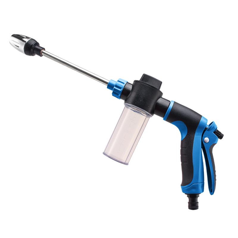 High-Pressure Car Wash Water Gun with Foam Pot & Extended Rod