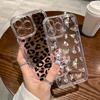 For iPhone 17 16 15 Pro Max Air 14 13 Leopard Print Butterfly Patterned Silicone Soft Phone Case Cover