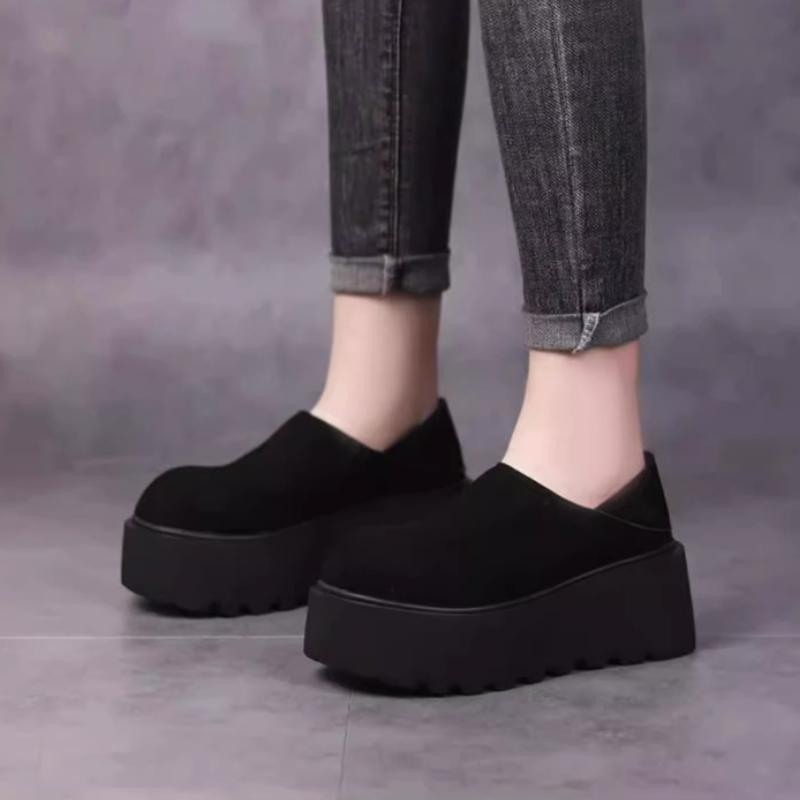 

Модные зимние женские ботильоны Baotou для улицы, новый тренд 2024 года, для ходьбы, теплые, уютные, дизайнерские шлепанцы на платформе, слайды для женщин 35 чёрный