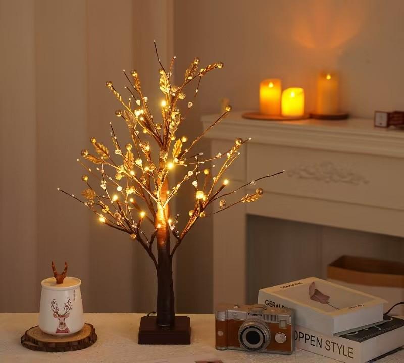 Starry Tree LED Copper Wire String Lights - Touch Switch Night Light
