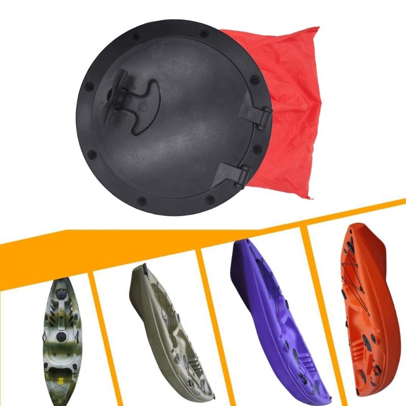 6" Deck Plate Hatch Cover Kit with Storage Bag for Marine Inflatable Boats Kayaks Rigging Wear Resistant