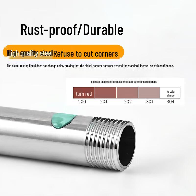 304 Stainless Steel Male Thread Extension Pipe Connector