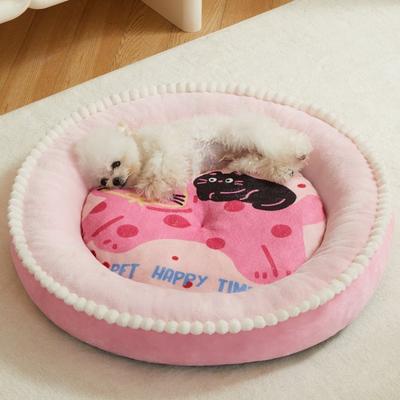 Doghouse In Winter Warm Dog Kennel Small and Medium-sized Dog Bichon Cotton Mat Warm Dog Kennel Dog Bed Cat Kennel Winter Round Nest