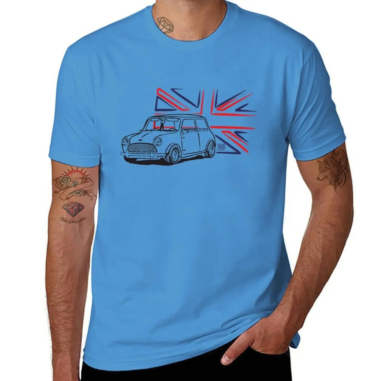 Классический Mini Cooper Austin с флагом Великобритании Футболка простая летняя одежда свитшоты, мужские S