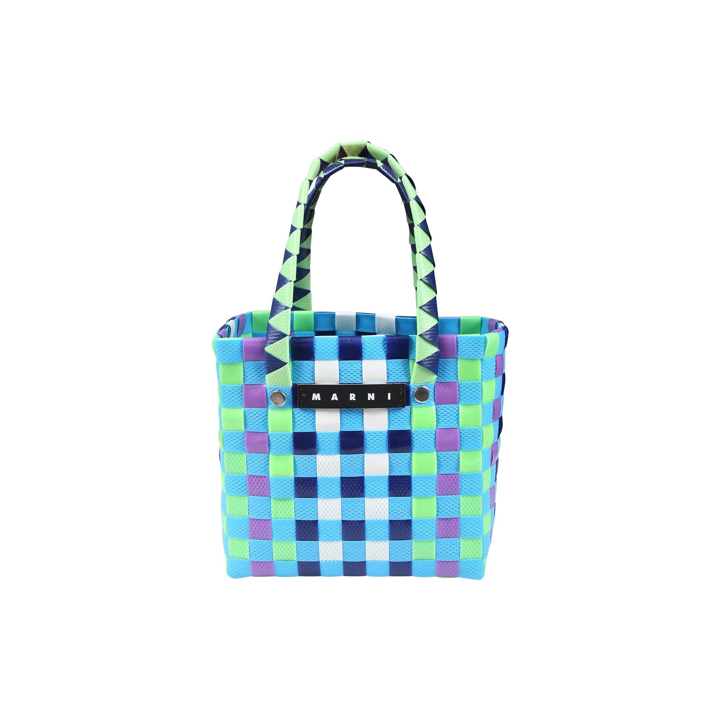 

Marni Colorful Woven Logo Polypropylene And Leather Mini Shoulder Tote Bag Kids bags Green Blue Purple M00178M00IWMW55F0M845 Basic Set (Bag+Dust Bag)