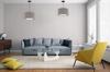 Hanging Lamp, Ceiling Chandelier, Chrome, Velvet Lampshade