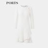 PORTS Women's Fishtail Hem Long-Sleeve Dress