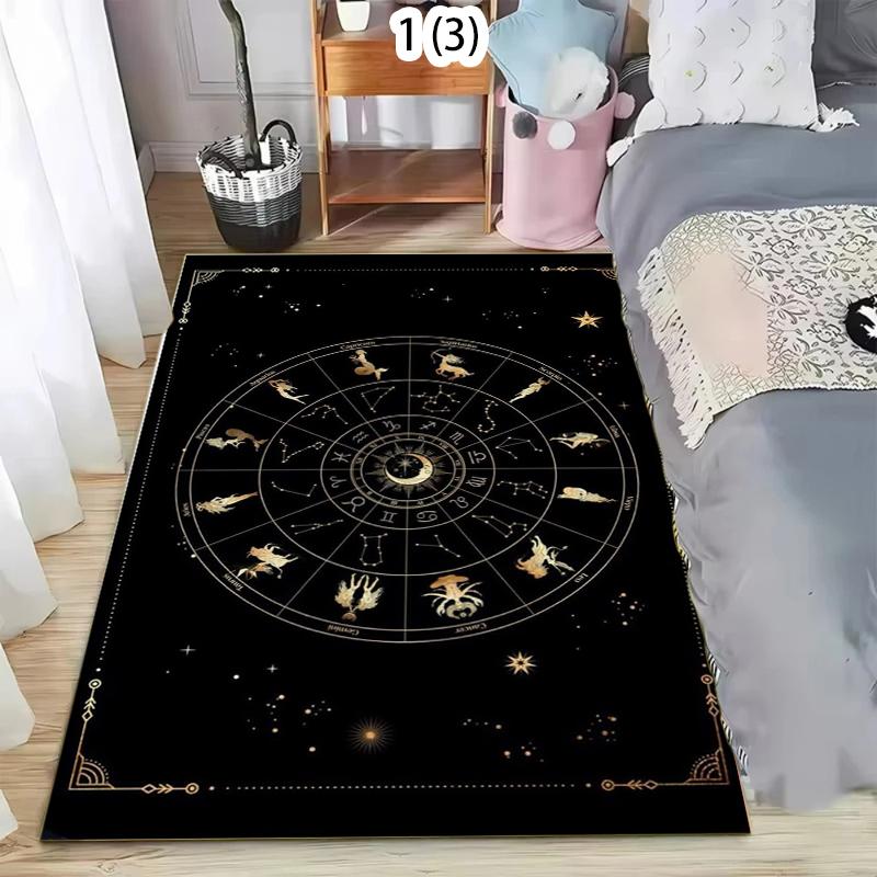 

Star Moon Compass Indoor Carpet Mysterious Astrology Home Decoration Floor Mat Living Room Bedroom Entrance Anti Slip Door Mat 40X60cm
