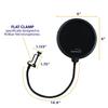 Auphonix Pop Filter for Blue Yeti Microphones, Flat Design, Double-Layered [A US Huge Seller], Authentic Pop Blocker, Double Screen Mesh
