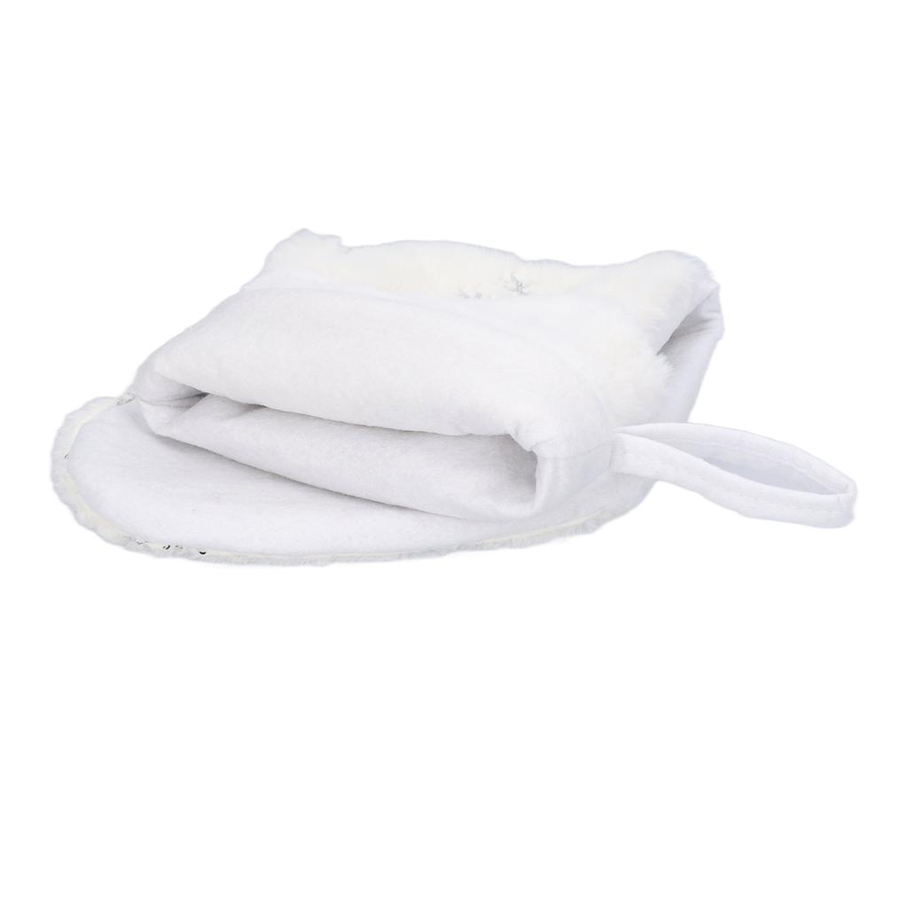 Poliesterowa zawieszka świąteczna w kształcie skarpety z haftowanym wzorem płatka śniegu, dekoracja choinkowa