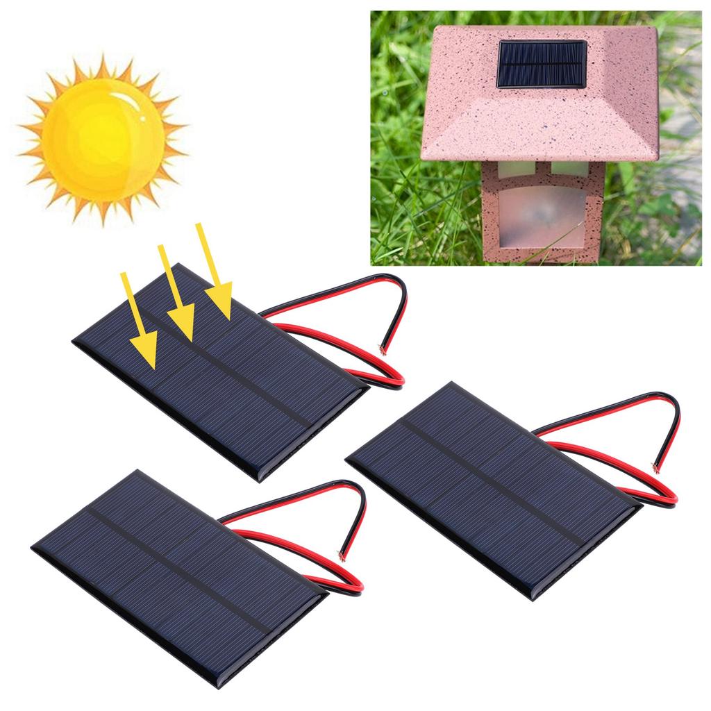 Solar Panel Solar Panel DC 6V 1W Solar Panel Cell Power Module Polycrystalline Silicon Solar Panel with 30cm Cable