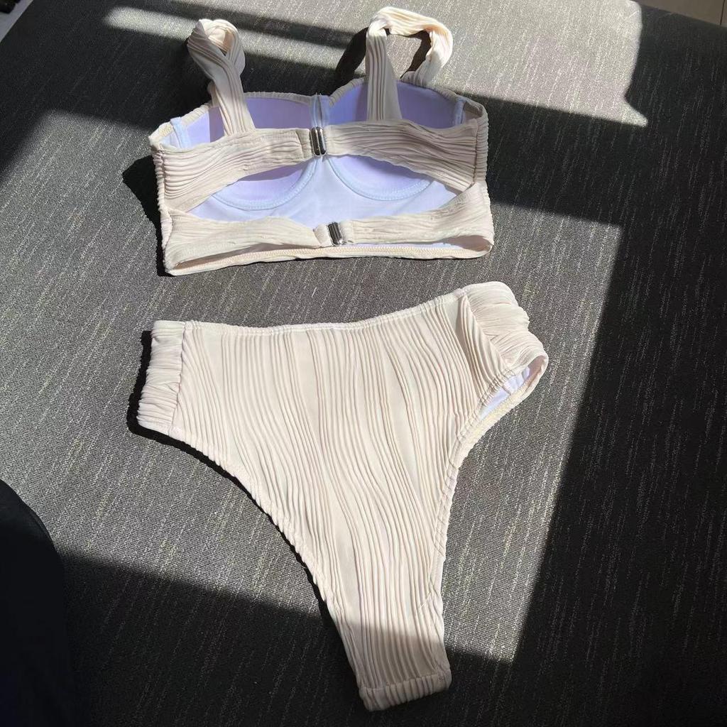 2025 European & American High Waist Floral Swimsuit with Special Fabric