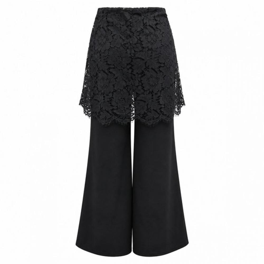 Ggpx New York Hidden Banding Lace Layered Long Pants Gqapt006f