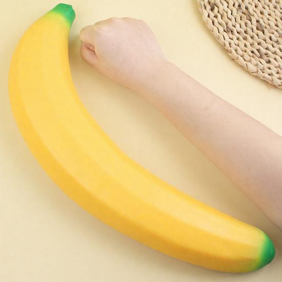 Banana Squeeze Toy Giant Banana Stress Relief Toy Soft TPR Slow Rebound Fidget Toy for Kids Adults Birthday Christmas Gift for Focus And Relaxation
