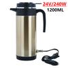 1200ML/750ML Large Capacity Car Hot Kettle Car Truck Water Heater Auto Shut Off 12/24 V Fast Boiling for Coffee Tea Drinks Pots