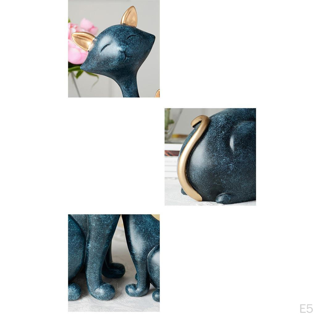 Decor Collection Polyresin Sitting Cat Decoration Animals Statue Sculpture Ornament