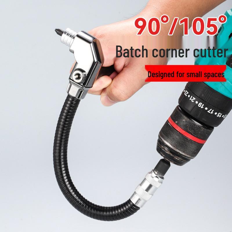 Universal 90°/105° Magnetic Screwdriver Bit Angle Extension Tool